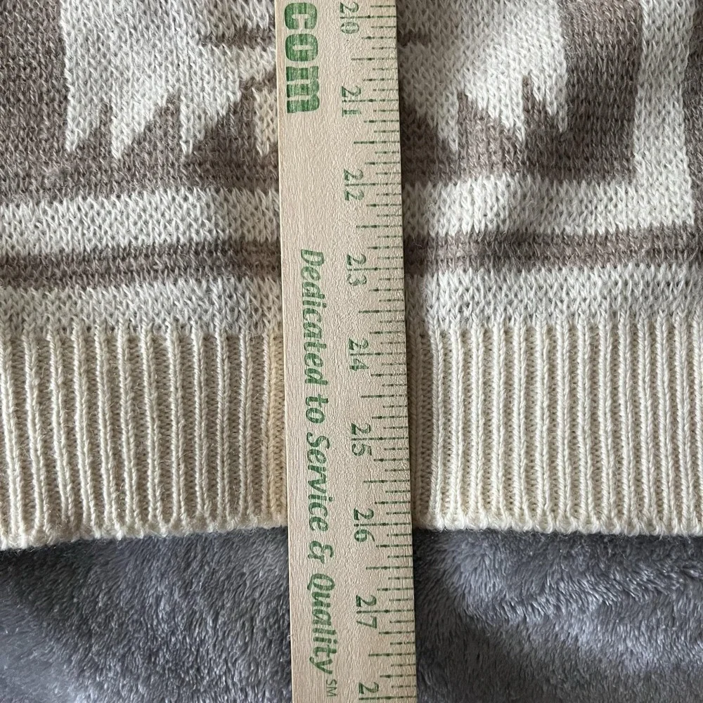 Vintage Pendleton Sweater Mens XL Cream Southwest Geometric Wool Pullover USA